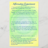 Affirmationsexperiment von Cheryl Paton
