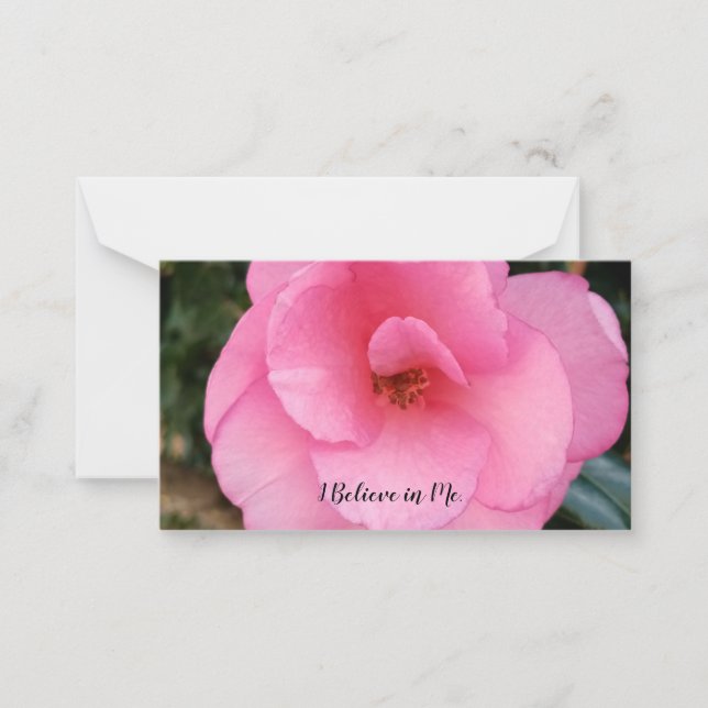 Affirmationskarte auf einem Notecard. Mitteilungskarte (Vorderseite)
