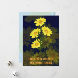 Affirmationskarte für Kinder mit Blume Feiertagskarte
