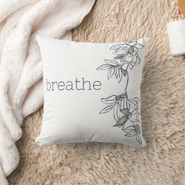 Affirmationskissen: Stress einatmen Kissen (Decke)