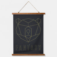 Affirmative poster gelbes Origami Bären Fantasie