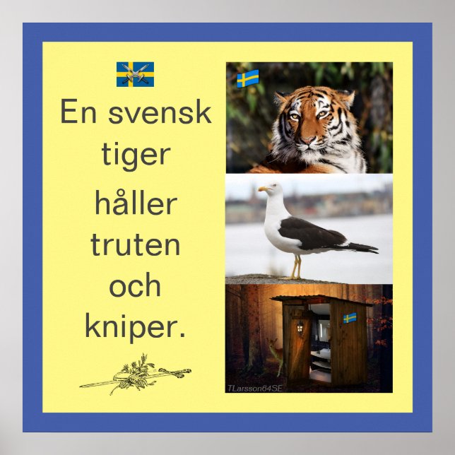 Affisch — En svensk tiger Poster (Vorne)
