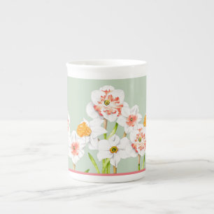 Affodien auf einer Knochen-China-Tasse Prozellantasse
