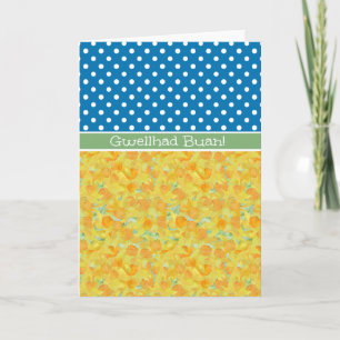 Affodien, Polka Dots erhalten Well Card Walish Gru Karte