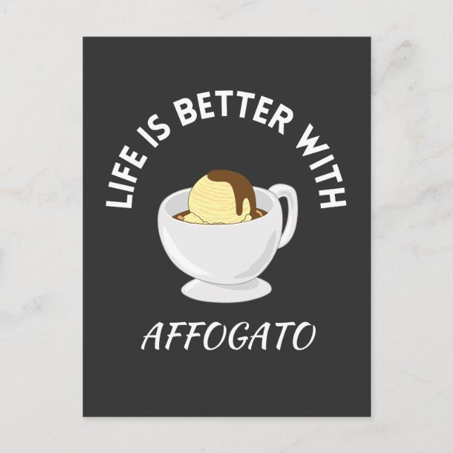 Affogato-Kaffee Postkarte (Vorderseite)