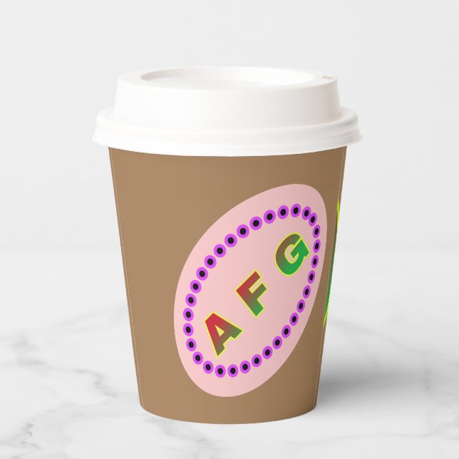 AFG HOCHWERTIGES PAPIER KAFFEE CUP PAPPBECHER (Vorderseite)