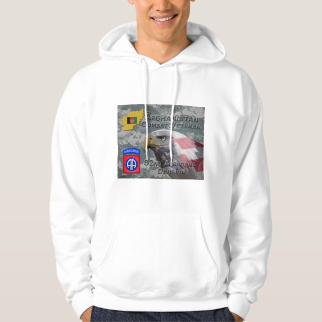 "Afghan Combat Veteran" - 82. Im Flugzeug Abteilun Hoodie (Vorderseite)