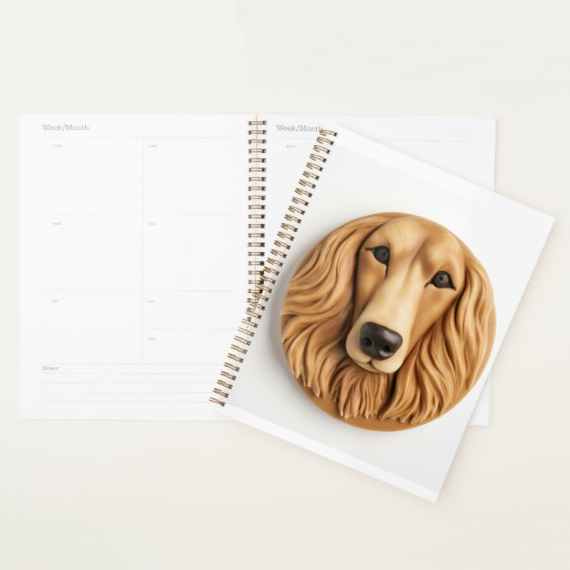 Afghan Hound 3D Inspiriert Planer (Anzeige)