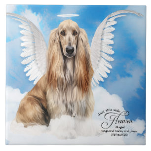 Afghan Hound Angel Dog Personalisiertes Haustier M Fliese