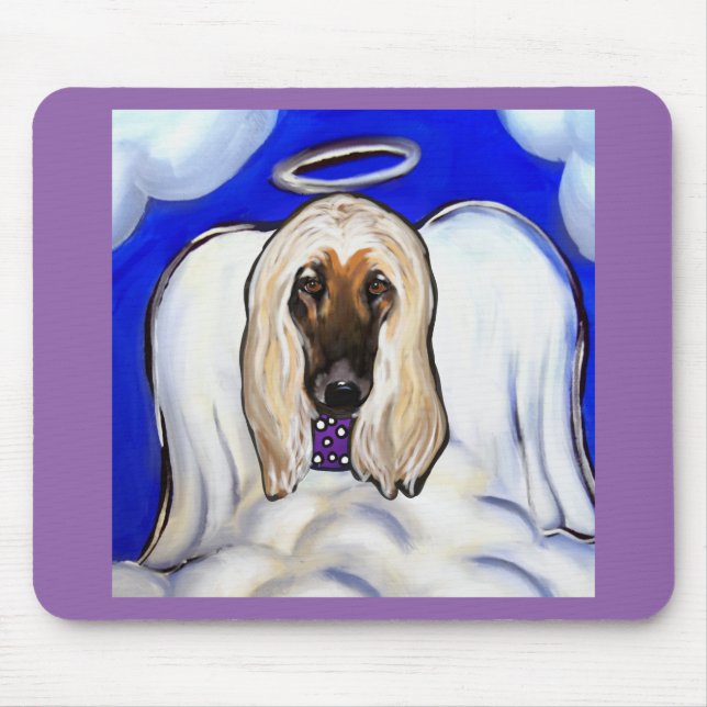 Afghan Hound Angel Mousepad (Vorne)