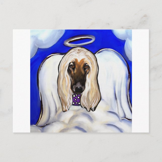 Afghan Hound Angel Postkarte (Vorderseite)