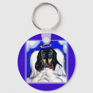 Afghan hound angel schlüsselanhänger