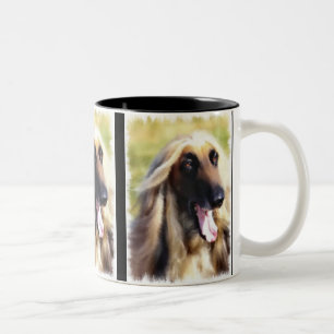 Afghan Hound Art Geschenke Zweifarbige Tasse