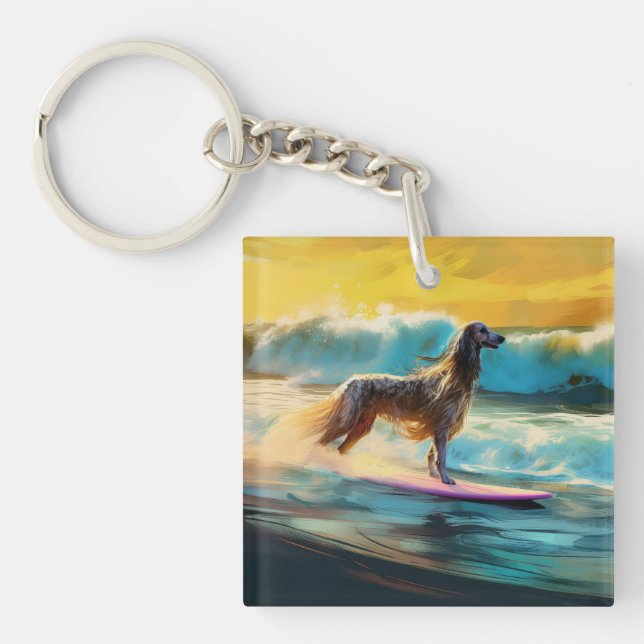 Afghan Hound Beach Surf Peinture (Devant)