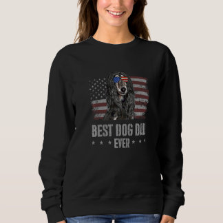 Afghan Hound Best Dog Vater je Retro USA Sweatshirt