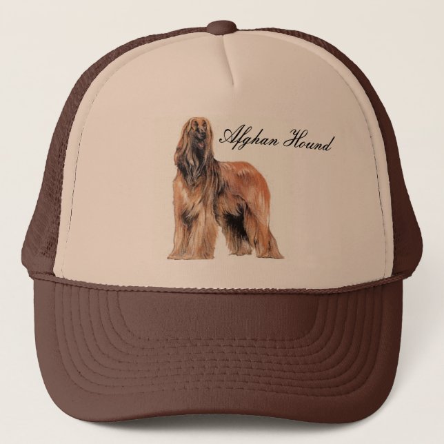 Afghan Hound Cap Truckerkappe (Vorderseite)