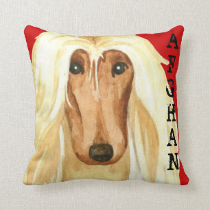 Afghan Hound Color Block Kissen