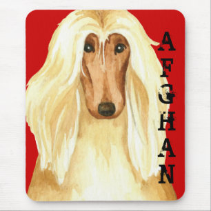 Afghan Hound Color Block Mousepad