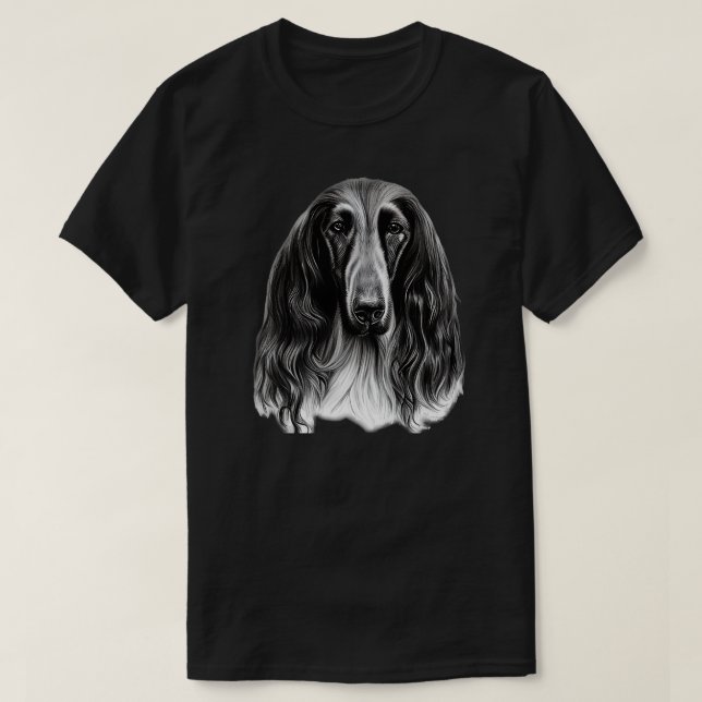 Afghan Hound Dog T-Shirt (Design vorne)
