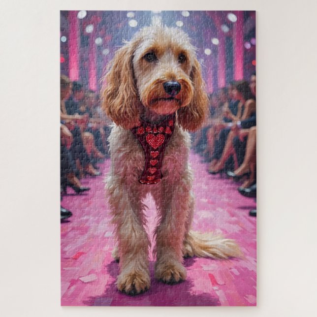 Afghan Hound Dog Valentine's Day Runway Fashion (Vertikal)