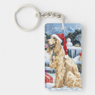 Afghan Hound Dog Winter Wonderland Noël Joie