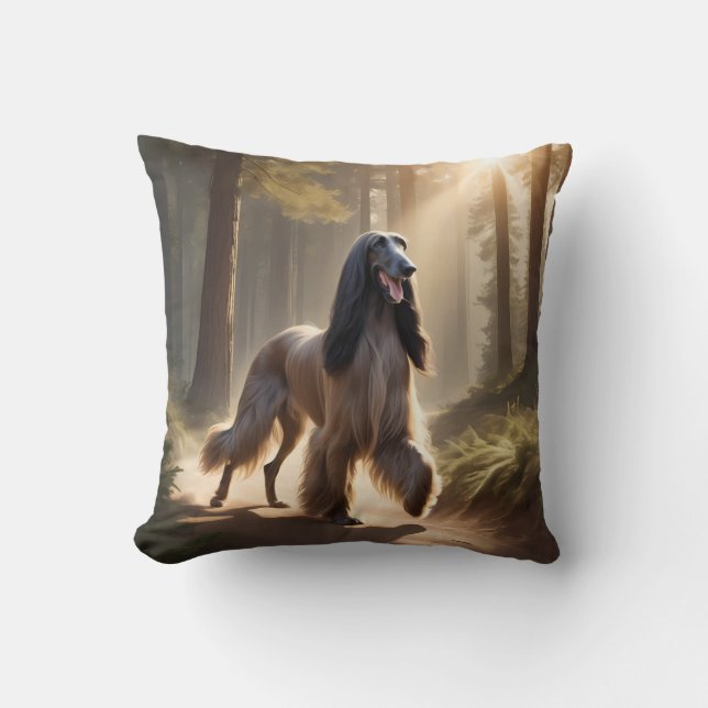 Afghan Hound Elegant Breed Throw Kissen (Vorderseite)