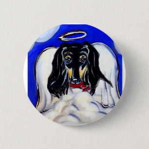 Afghan Hound Engel Button