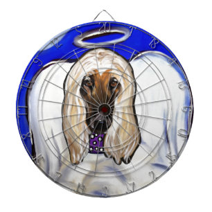 Afghan Hound Engel Dartscheibe