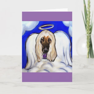 Afghan Hound Engel Feiertagskarte