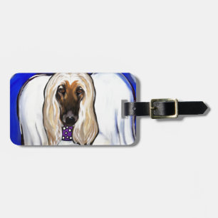 Afghan Hound Engel Gepäckanhänger