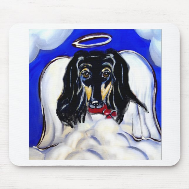 Afghan Hound Engel Mousepad (Vorne)