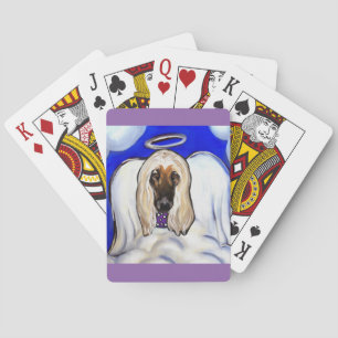 Afghan Hound Engel Spielkarten