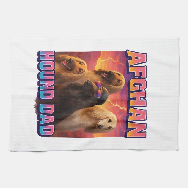 Afghan Hound Geschirrtuch (Horizontal)