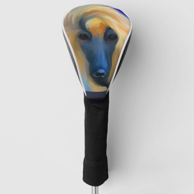 Afghan Hound Golf Headcover (Vorderseite)