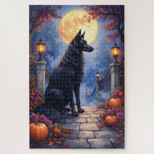 Afghan Hound Gothic Mondlicht Halloween Kunst