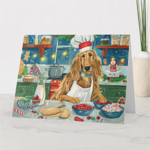 Afghan Hound Holiday Baking: Feierliche Weihnachte Karte