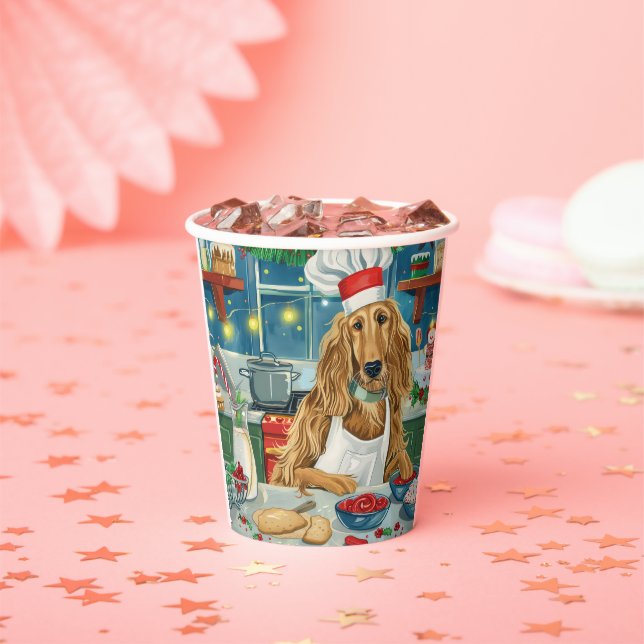 Afghan Hound Holiday Baking: Feierliche Weihnachte Pappbecher (Insitu)