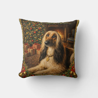 Afghan Hound Holiday  Kissen