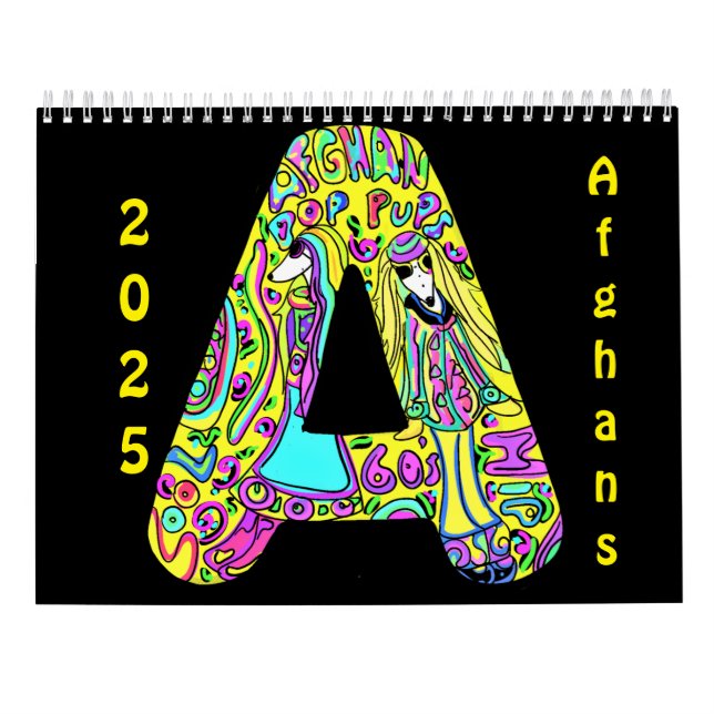 Afghan Hound Kalender (Rückseite)