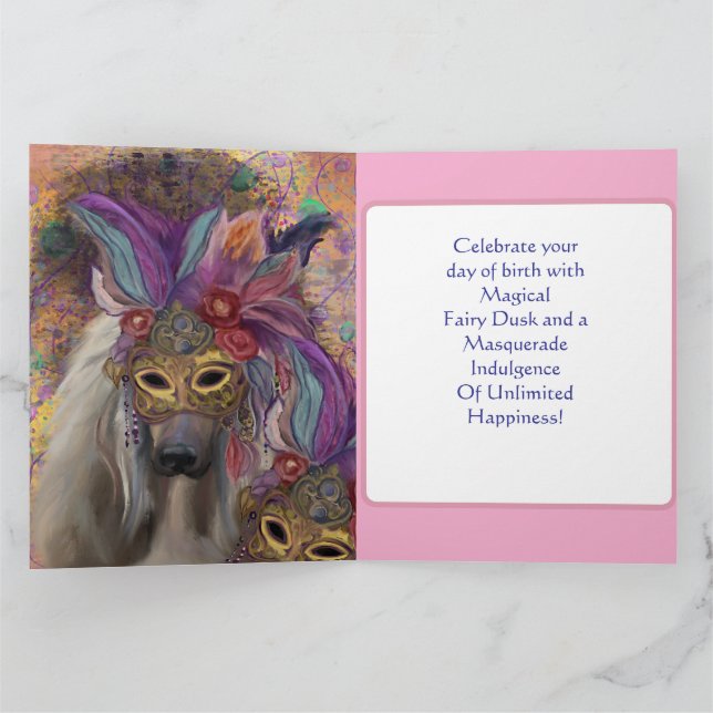 AFGHAN HOUND KARTE (Innenseite)