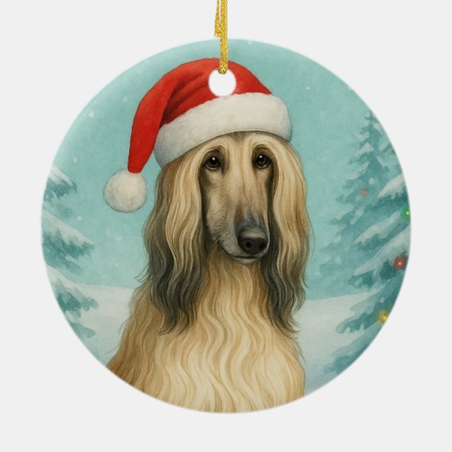Afghan Hound Keramik Ornament (Hinten)