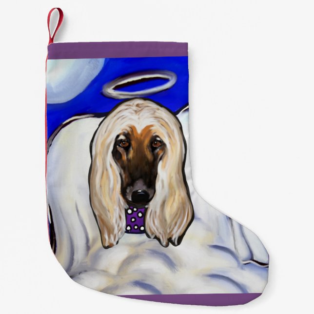 Afghan Hound Kleiner Weihnachtsstrumpf (Vorderseite)