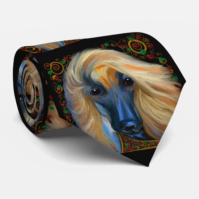 Afghan Hound    Krawatte (Gerollt)
