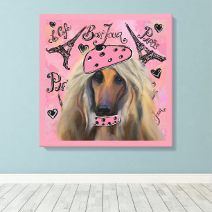 AFGHAN HOUND LEINWANDDRUCK