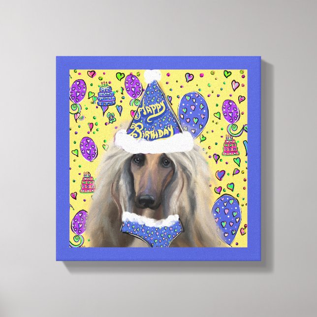 AFGHAN HOUND LEINWANDDRUCK (Vorderseite)