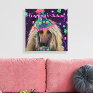AFGHAN HOUND LEINWANDDRUCK