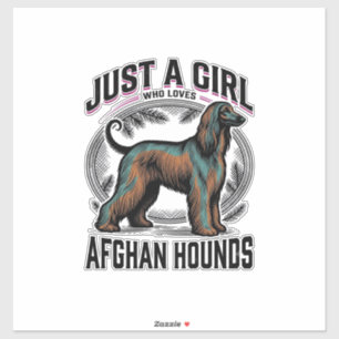 Afghan Hound Liebhaber Vintage Hundemutter-Shirt D Aufkleber
