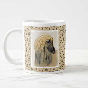 Afghan Hound Malerei - Niedliche Original Dog Art Jumbo-Tasse