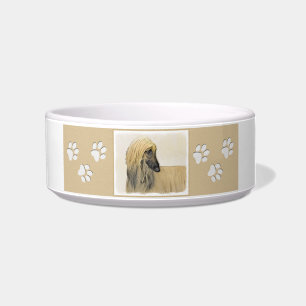 Afghan Hound Malerei - Niedliche Original Dog Art Napf