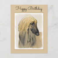 Afghan Hound Malerei - Niedliche Original Dog Art
